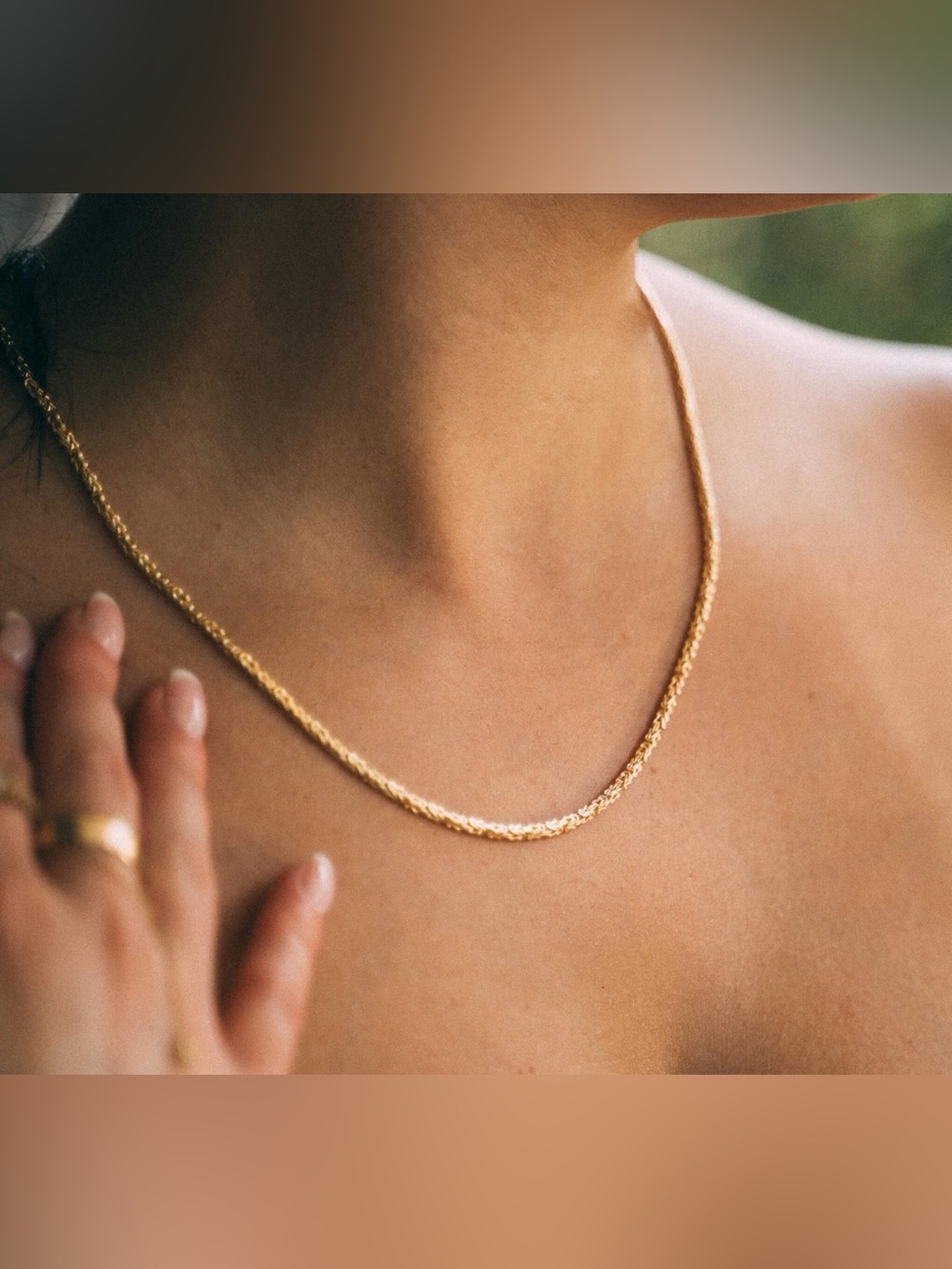 18K Yellow Solid Gold Chain Necklace - made in 🇮🇹